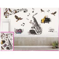 Sticker  decorativ  5D Jazz music 