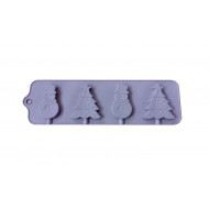 Forma din silicon pentru ciocolata, 4 cavitati, 79COF