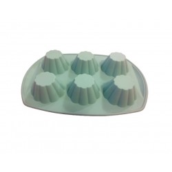 Forma din silicon pentru savarine, 6 cavitati, 77COF