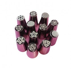 Set 12 duiuri ornat din inox, Rose, 58COF