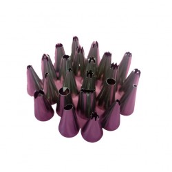Set 23 duiuri ornat din inox cu adaptor inclus, 3 cm, Rose, 83COF