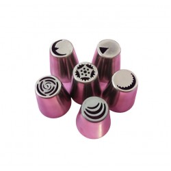 Set 6 duiuri ornat din inox, Rose, 57COF