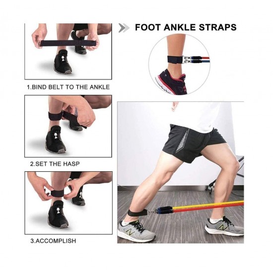 Sistem de antrenament fitness cu corzi extensibile, Power 100% Latex, JT003 Sistem de antrenament fitness cu corzi extensibile, Power 100% Latex, JT003
