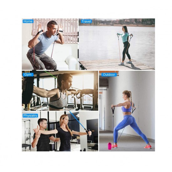 Sistem de antrenament fitness cu corzi extensibile, Power 100% Latex, JT003 Sistem de antrenament fitness cu corzi extensibile, Power 100% Latex, JT003