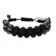 Bratara cu pietre Hematit, Charmuri si Cristale, Negru, 101BJ