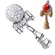 Kendama Profesionala, Bila din lemn, Design artistic cu finisaj Crapatura + Sticker pentru Telefon, 102KD