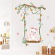 Sticker decorativ, Pisica pe leagan, 90 cm, 1143STK