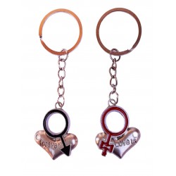 Set 2 brelocuri pentru Chei, Geanta sau Ghiozdan, Inimioare, 12BRL 