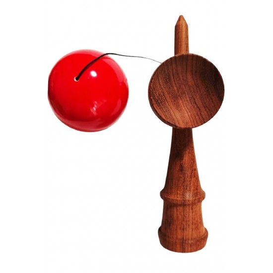 Kendama din lemn natural, Bila lemn + Sticker Waterproof USA pentru telefon, 148KD