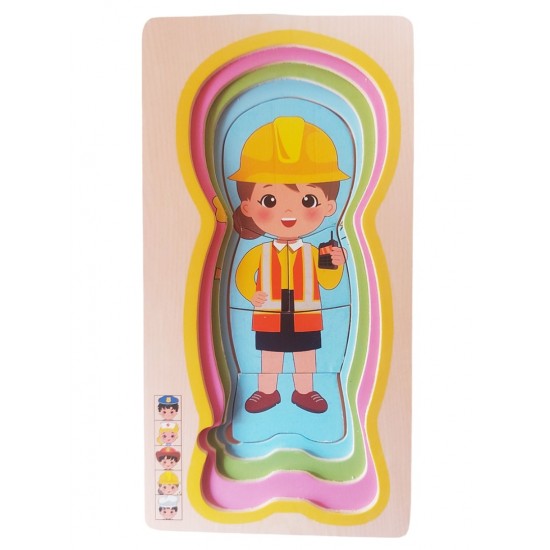 Puzzle stratificat meserii,  Pentru invatat meseriile, 22200145