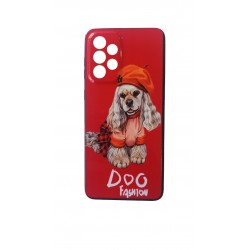 Husa telefon compatibila cu Samsung Galaxy A33 5G, Rosu, Dog Fashion, 291HT