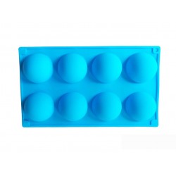 Forma silicon pentru prajituri turnate, Albastru, 8 cavitati, 28 cm, 432COF
