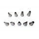 Set 9 duiuri ornat din inox, 3x1.8 cm, 443COF