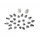 Set 24 duiuri ornat din inox, 2 adaptoare, 1 pos silicon, 447COF