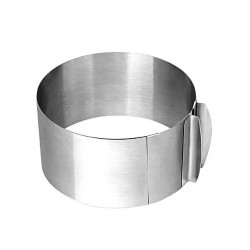 Forma pentru torturi, rotunda reglabila 16-30 cm, Inaltime 8,8 cm, Inox, 461COF