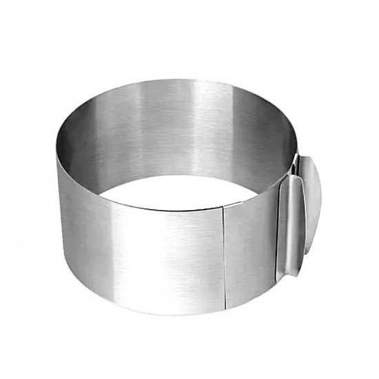 Forma pentru torturi, rotunda reglabila 16-30 cm, Inaltime 8,8 cm, Inox, 461COF Forma pentru torturi, rotunda reglabila 16-30 cm, Inaltime 8,8 cm, Inox, 461COF