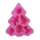 Forma silicon pentru prajituri, Tema Craciun, 6 cavitati, Roz, 23 cm, 475COF