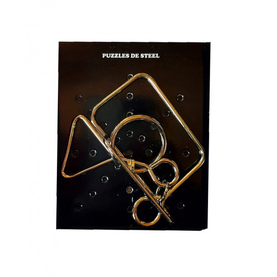 Puzzle brain twister din metal, Pentru copii si adolescenti, 7 cm, 477CUB-2 Puzzle brain twister din metal, Pentru copii si adolescenti, 7 cm, 477CUB-2