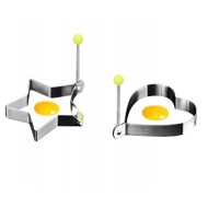 Set 2 forme de prajit oua sau de prajit clatite in forma de inimiora si stea, 8 cm, 514COF Set 2 forme de prajit oua sau de prajit clatite in forma de inimiora si stea, 8 cm, 514COF