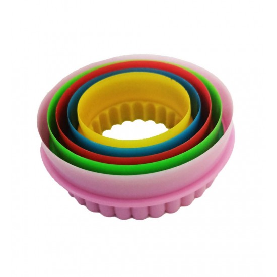 Set 5 forme decupatoare in forma de Cerc, pentru biscuiti sau gogosi, 9 cm, 517COF