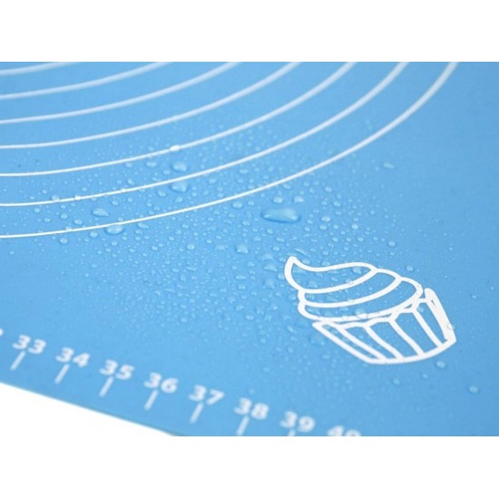 Covoras pentru aluat din silicon, foaie antiaderenta, 60x80 cm, Albastru, 557COF