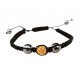 Bratara cu pietre Hematit si Charm, Negru, BR63 Bratara cu pietre Hematit si Charm, Negru, BR63