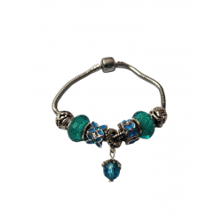 Bratara fantezie, cu talismane turcoaz, Diamant, A4B29
