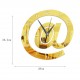 Ceas decorativ de perete, @, Oglinda acrilica, 28 cm, MC-009