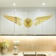 Ceas decorativ de perete, Aripi, Oglinda acrilica, 85 cm, MC-061