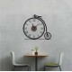 Ceas decorativ de perete, Bicicleta, Ceas cu Autocolant, 40 cm, CD803