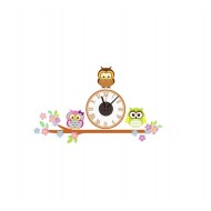 Ceas decorativ de perete, Bufnite, Ceas cu Autocolant, 55 cm, CD871 Ceas decorativ de perete, Bufnite, Ceas cu Autocolant, 55 cm, CD871