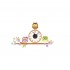 Ceas decorativ de perete, Bufnite, Ceas cu Autocolant, 55 cm, CD871