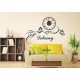 Ceas decorativ de perete, Fluturi, Ceas cu Autocolant, 55 cm, CD874