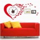 Ceas decorativ de perete, Inima, Ceas cu Autocolant, 50 cm, CD829 Ceas decorativ de perete, Inima, Ceas cu Autocolant, 50 cm, CD829