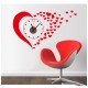 Ceas decorativ de perete, Inima, Ceas cu Autocolant, 50 cm, CD829 Ceas decorativ de perete, Inima, Ceas cu Autocolant, 50 cm, CD829