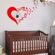 Ceas decorativ de perete, Inima, Ceas cu Autocolant, 50 cm, CD829 Ceas decorativ de perete, Inima, Ceas cu Autocolant, 50 cm, CD829