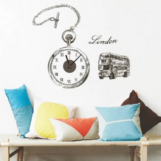 Ceas decorativ de perete, London, Ceas cu Autocolant, 50 cm, CD869 Ceas decorativ de perete, London, Ceas cu Autocolant, 50 cm, CD869