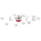 Ceas decorativ de perete, Love, Oglinda acrilica, 50 cm, LK-13 Ceas decorativ de perete, Love, Oglinda acrilica, 50 cm, LK-13