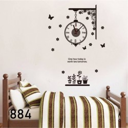 Ceas decorativ de perete, Vintage, Ceas cu Autocolant, 40 cm, CD884