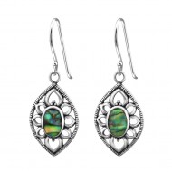 Cercei argint,  Multicolor Abalone , A4S30829