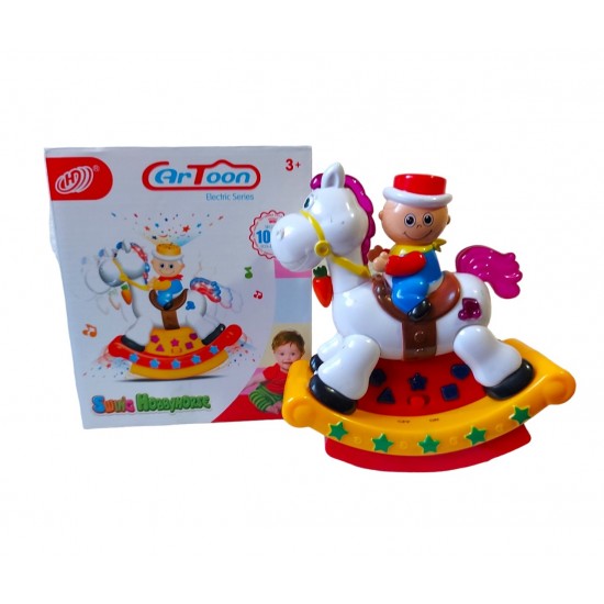 Cowboy pe cal, Balanseaza lumineaza si canta, Galben, 17135SX-1 Cowboy pe cal, Balanseaza lumineaza si canta, Galben, 17135SX-1