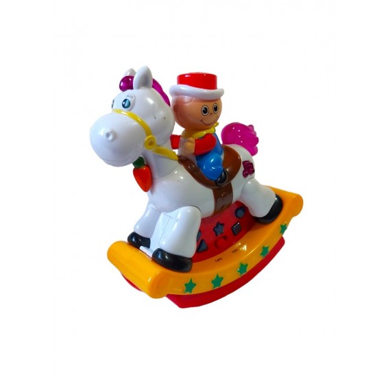 Cowboy pe cal, Balanseaza lumineaza si canta, Galben, 17135SX-1 Cowboy pe cal, Balanseaza lumineaza si canta, Galben, 17135SX-1