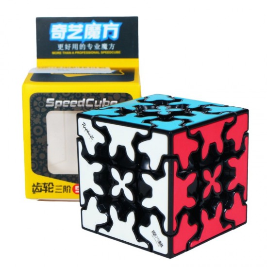 Cub Magic 3x3x3, QiYi Gear 5.7 cm SpeedCube, Black, 418CUB-1