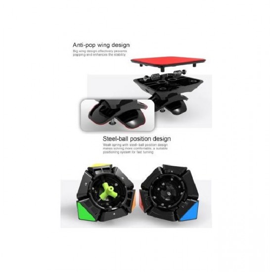 Cub Magic 3x3x3, QiYi QiCheng A Skewb, SpeedCube, Black, 300CUB-1 Cub Magic 3x3x3, QiYi QiCheng A Skewb, SpeedCube, Black, 300CUB-1