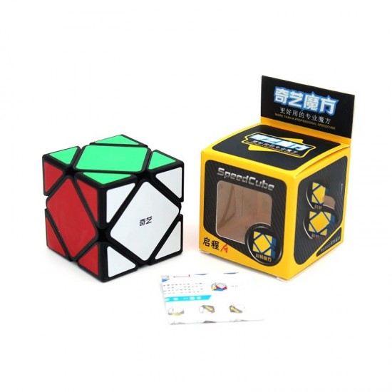 Cub Magic 3x3x3, QiYi QiCheng A Skewb, SpeedCube, Black, 300CUB-1 Cub Magic 3x3x3, QiYi QiCheng A Skewb, SpeedCube, Black, 300CUB-1