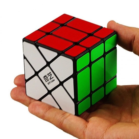 Cub Magic 3x3x3 QiYi Strange Shape Fisher Speedcube, Black, 340CUB-1