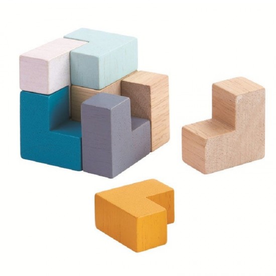 Cub magic 3D din lemn, 9 piese , 500CUB Cub magic 3D din lemn, 9 piese , 500CUB