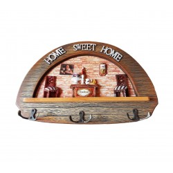 Cuier home sweet home, 3 agatatori, 36 cm, H40A7X