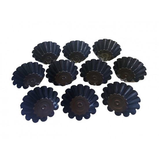 Forma pentru Savarine, Set 10 cavitati, Negru, 10 cm, 400COF Forma pentru Savarine, Set 10 cavitati, Negru, 10 cm, 400COF