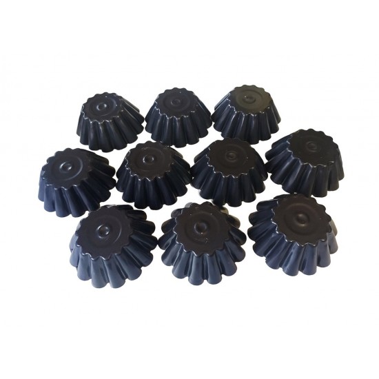 Forma pentru Savarine, Set 10 cavitati, Negru, 10 cm, 400COF Forma pentru Savarine, Set 10 cavitati, Negru, 10 cm, 400COF